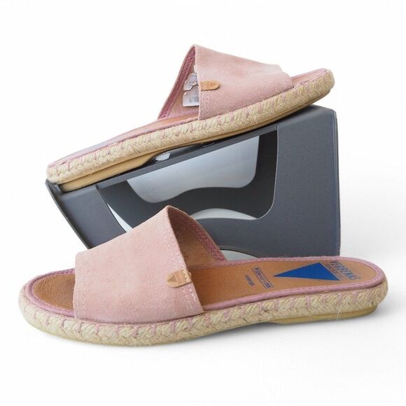 Verbenas Suede Espadrille Slide Sandals "Antique Blush Pink" Women's 8.5/39 - Picture 1 of 10